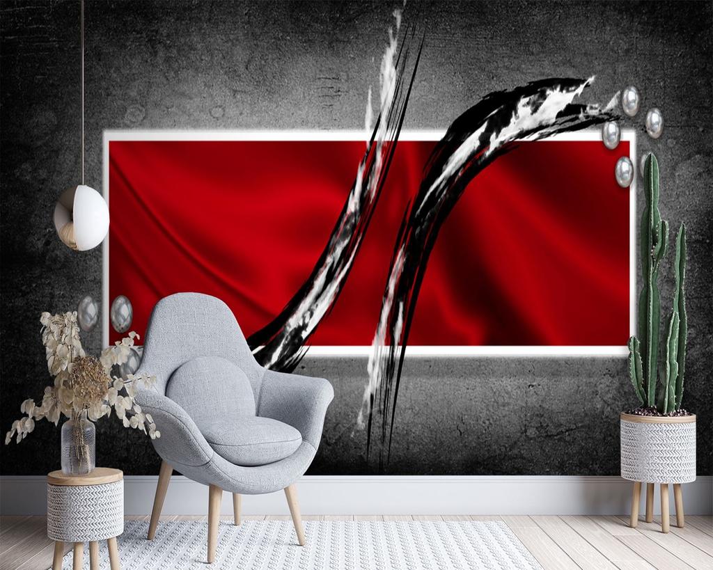 Wallpaper Geometric composition in red