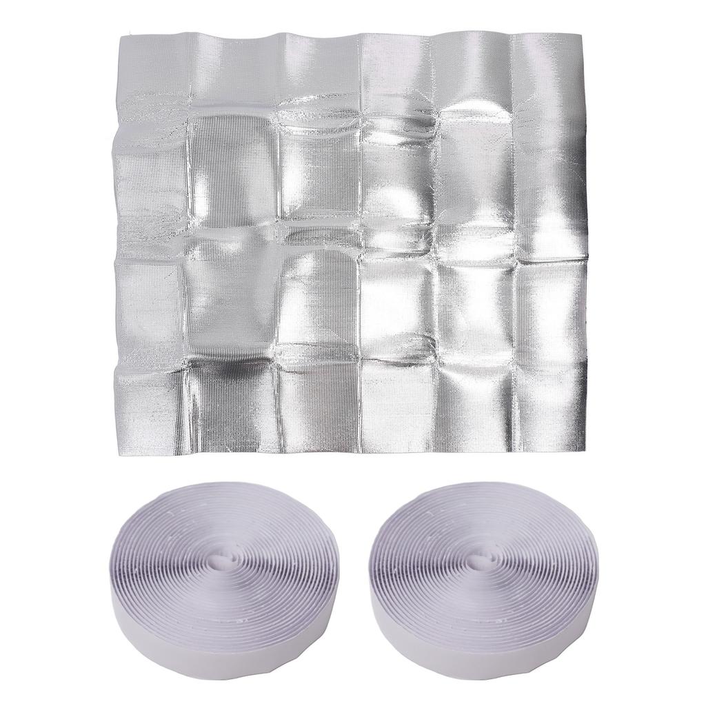 Attic Fan Seal Cover PE and Aluminum Efficient Insulation Film Dustproof Attic Vent Insulation Cover for Home 129x129cm