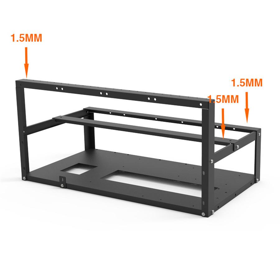 Open Air Frame Case for 6 or 8 GPU Graphics Video Cards Computer Accessories