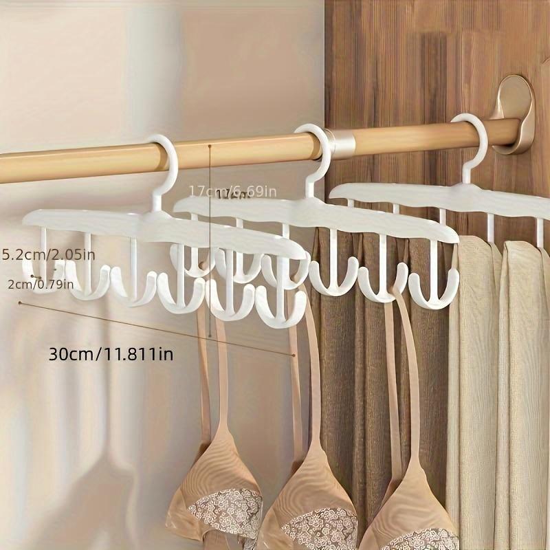 SPACE SAVING 12 HOOK SWIVEL HANGER - For Ties, Underwear, Vests and Skirts | Portable Plastic Closet Organizer for Dorms and Homes