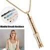 Fashion Mindfulness Training Whistle Stainless Steel Rotatable Yoga Portable Stress Relief Jewelry Accessories