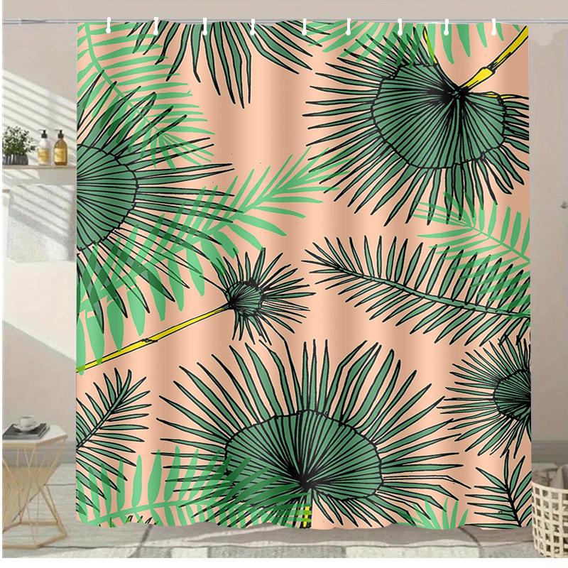 Cartoon baby panda Washable Dirt-Resistant Shower Curtain Shower Head waterproof Polyester Bath Curtain For Home Decor