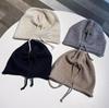 Autumn and Winter Light Board Drawstring Wool Stacking Hat Children Curled Edge Thickened Warm Bag Head Confinement Hat Showing Face Small Pullover