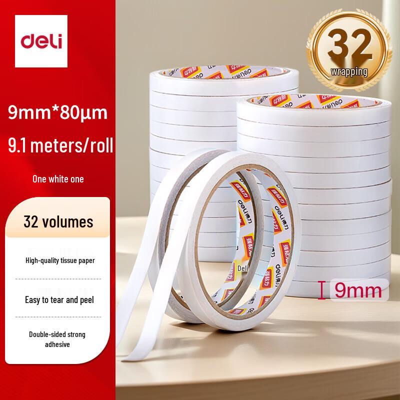 Deli High-Tack Cotton Paper Double-Sided Tape