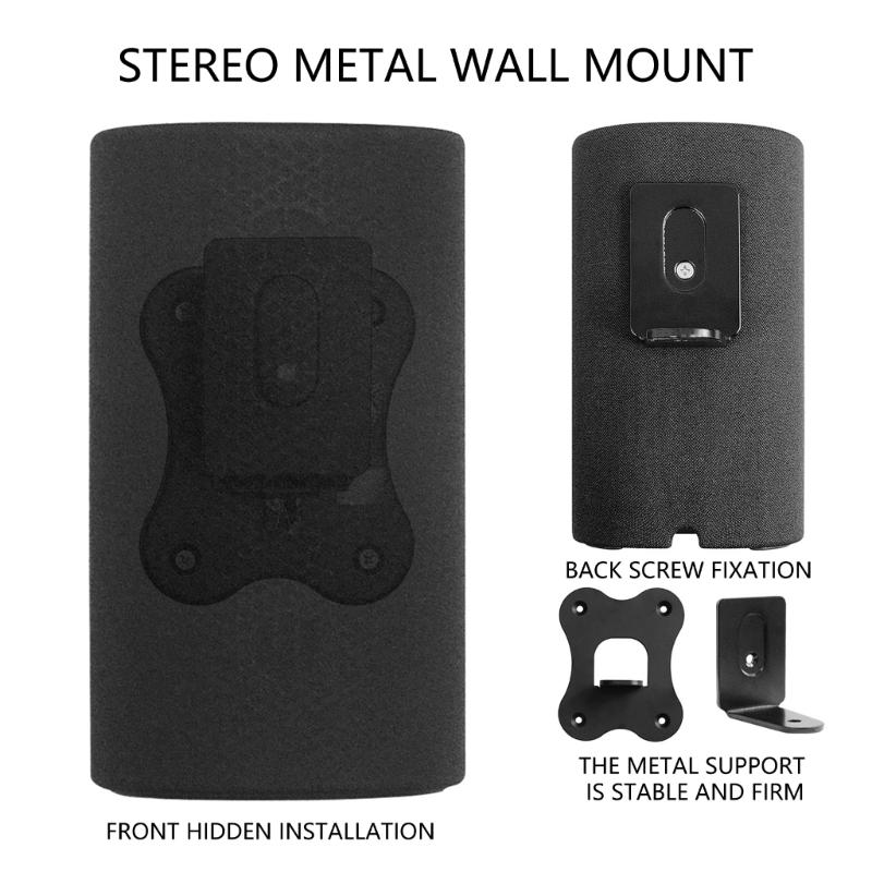 Adjustable Speaker Wall Mounting Bracket Heavy Duty Aluminum Construction Flexible Positioning For SA-RS8 Black
