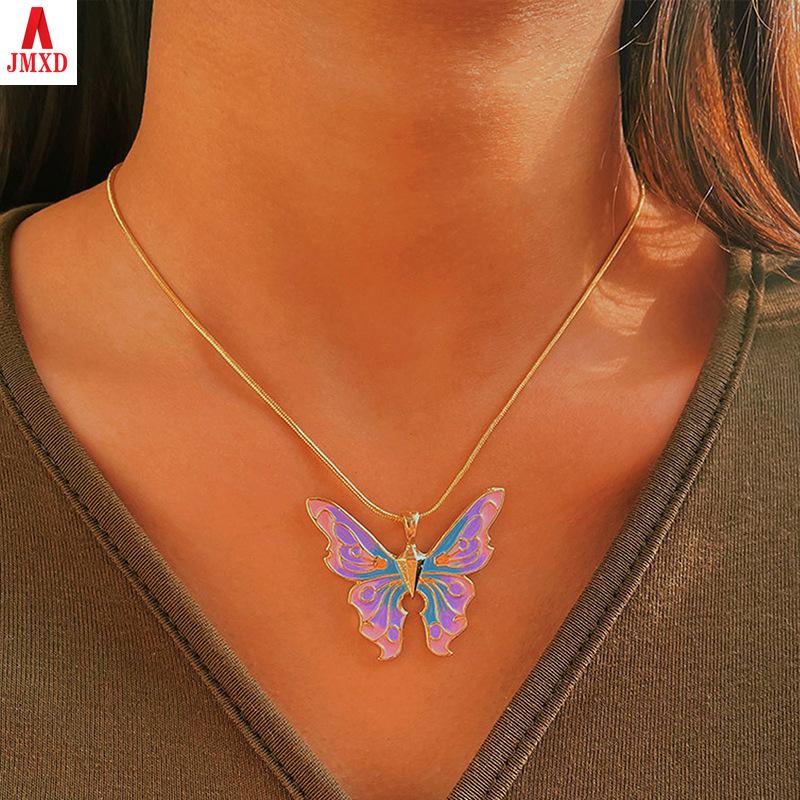 JMXD-Barbie Prinzessin Halskette Perle Öl Schmetterling Prinzessin Kristall Halskette Paar Freundin Schmuck Geschenk Artikel