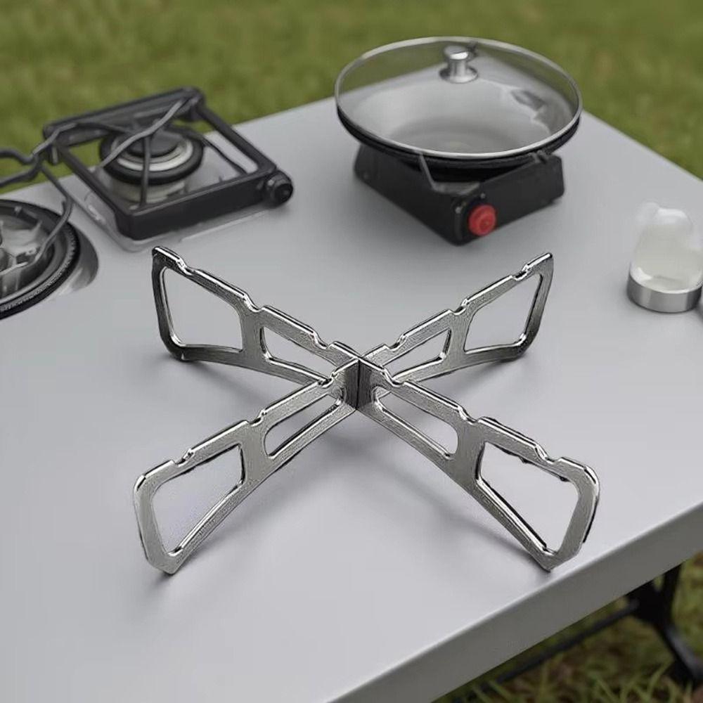 Compact Cross Steaming Rack Stainless Steel Baking Pot Stand Practical Cooking Stand  Camping