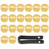 Lug Nut Covers 20pcs 17mm Universal Car Tire Wheel Hub Cover Lug Bolt Screw Cover Protective Cap Gold