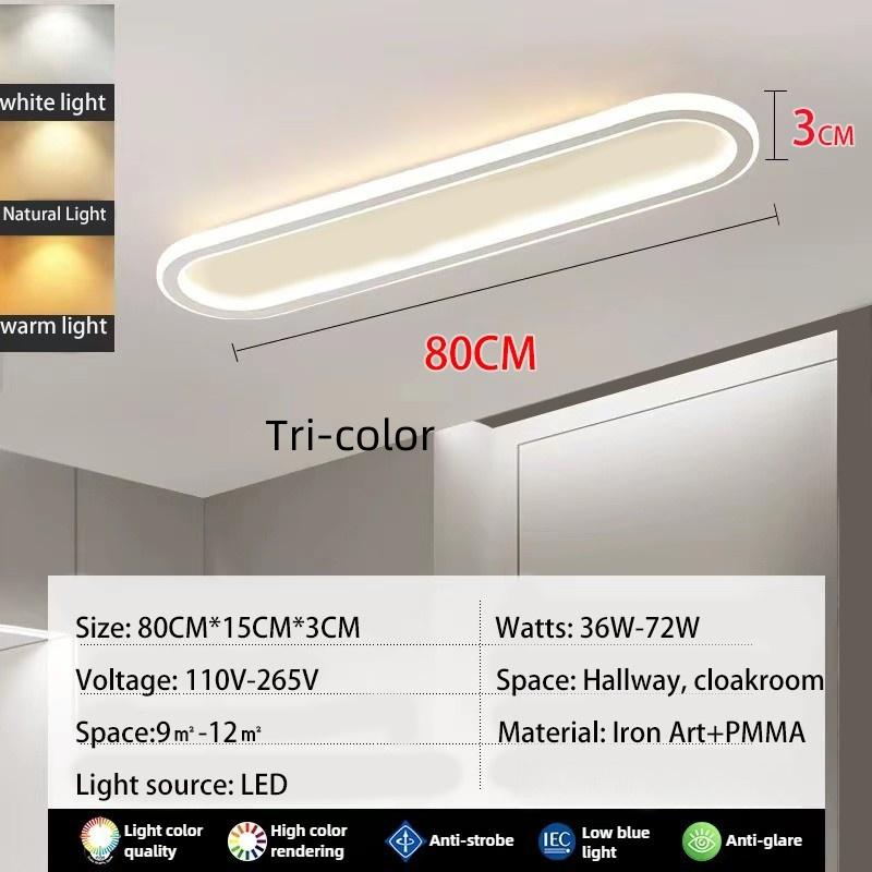 Household Minimalist LED Ceiling Light Remote Control 3 Lighting Modes Corridor Ultra-thin Lighting Lamp
