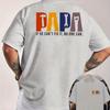 Mens Papa Handyman Tools Graphic Oversized T Shirt Hammer Wrench Saw Color Letter Print  Cotton Gray Fathers Day Tee