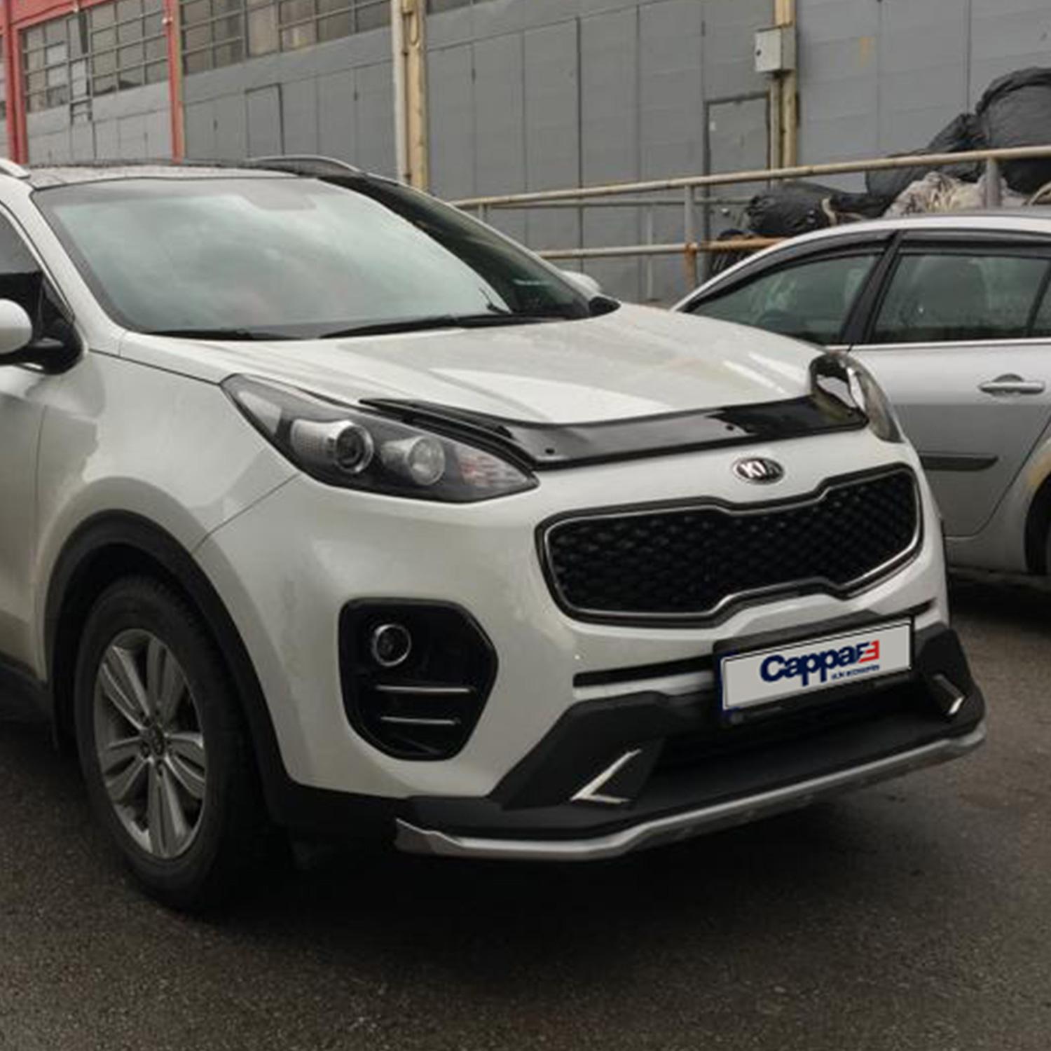 

FOR Kia Sportage Front Hood Protection Spoiler 2016 To 2019 Models Front Bug Shield Hood Deflector Guard------Wings Body Kit Mirror