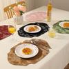French Style Leather Placemat Oval Imitation Velvet Thermal Insulation Mat Ins Wind Double-sided Imitation Silk Cloth Creative Home Cup Plate Mat