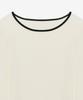 MIND BRIDGE WOMEN [W][Couture] Boat Neck Rib Contrast Slim Fit Knit