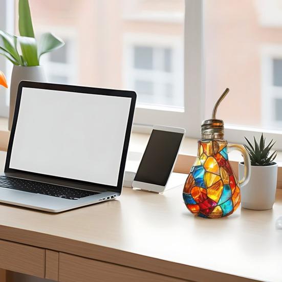 Light Bulb Water Cup 350ml Painted Light Bulb Mug