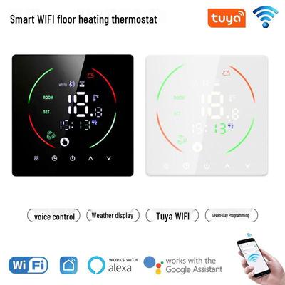 Smart WiFi 16A Electric Underfloor Heating Thermostat with Wall-Mount and Voice Control