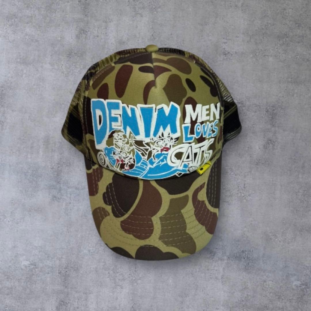 Used [kapital] denim men loves cats mesh cap