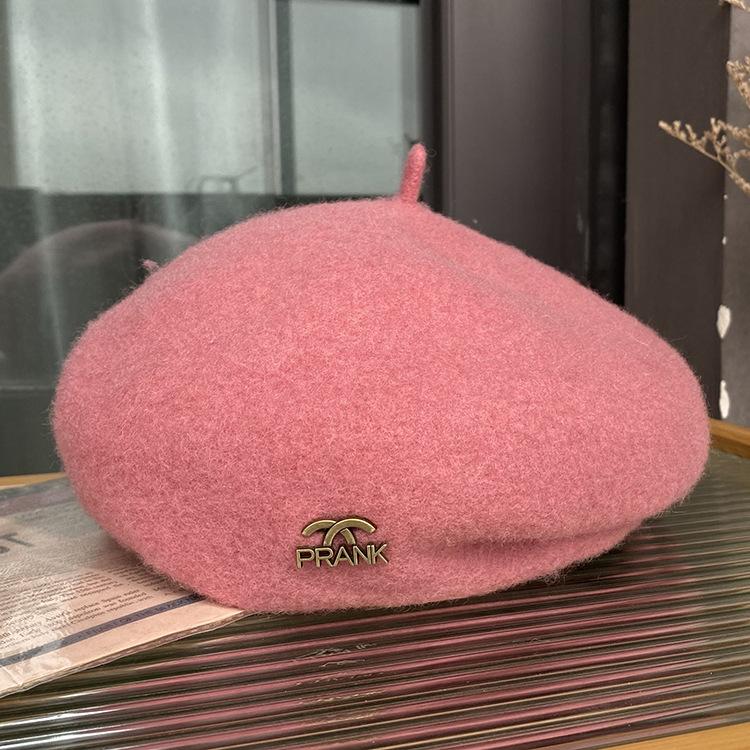 

Шерстяной берет, Женская осенне-зимняя мода, Маленькое лицо, Трехмерная утолщенная шляпа-бутон, Литературная шляпа художника M（56-58cm）