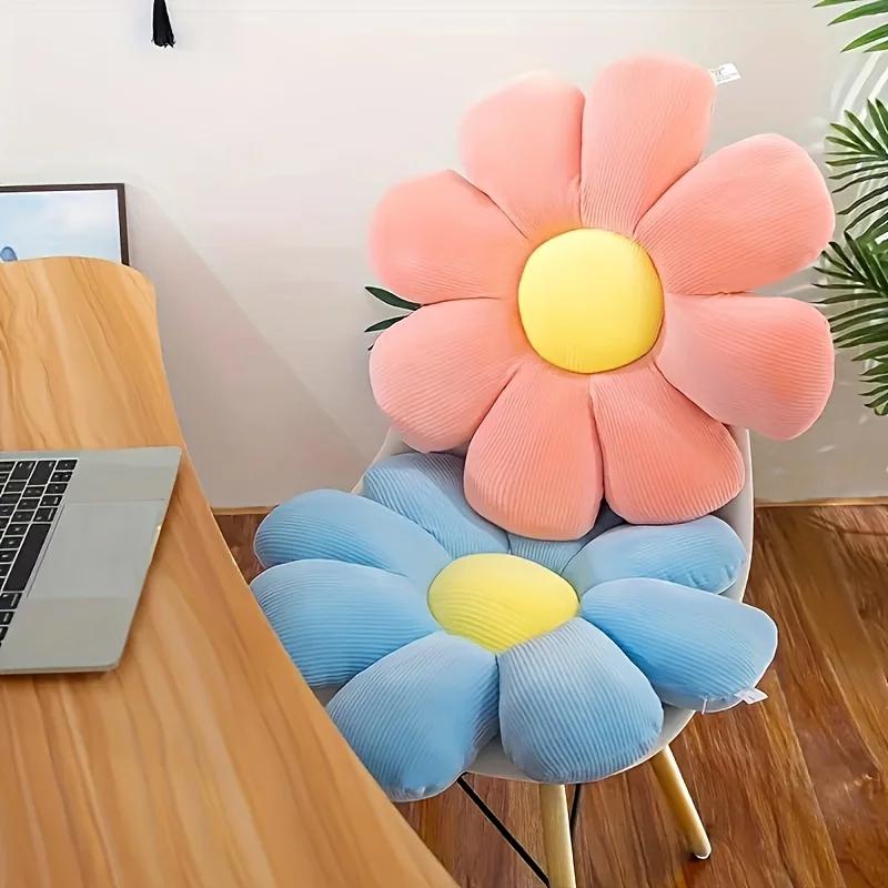 Flower Plush Toy Cushion Sofa Super Soft Daisy Cushion Comfortable Plush Cushion, Eight-Petal Flower Cushion, For Home Sofa,gift