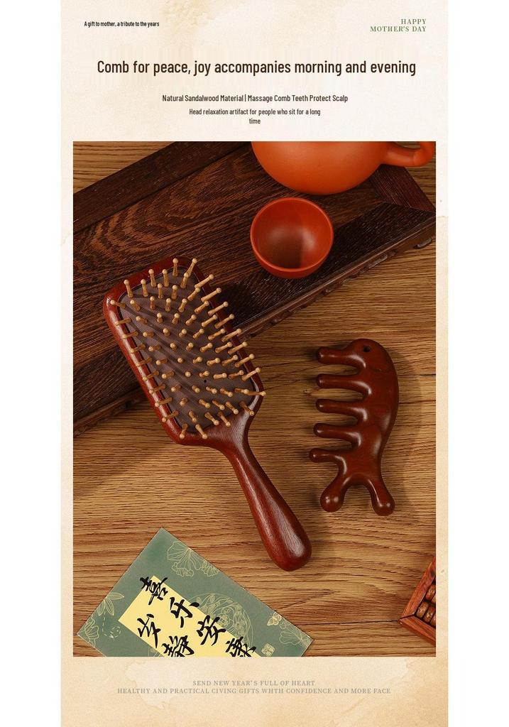 Elegant Wooden Comb Gift Set: Premium Mother's Day or Birthday Surprise for Mom, Mother-in-Law, and Elders