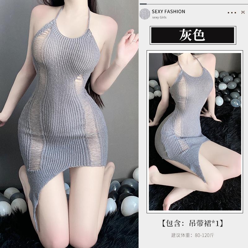 Sexy lingerie no-take-off sweater pure desire dating robe passion uniform small chest big pajama set