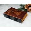 Handmade Christmas Leather Journal – Vintage Embossed Writing Diary