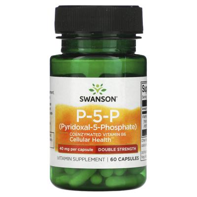 P-5-P, doppelte Stärke, 40 mg pro Kapsel, 60 Kapseln