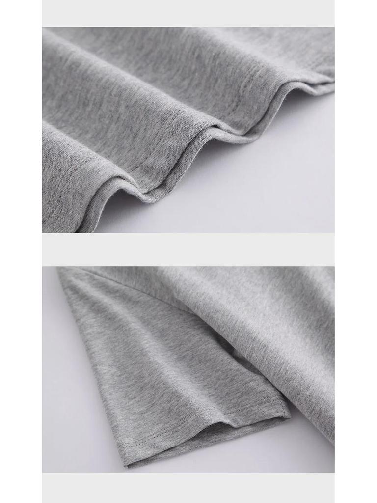 Damski dopasowany T-shirt w jednolitym kolorze z półwysokim kołnierzykiem - Czysta bawełna z krótkim rękawem Lato 2020