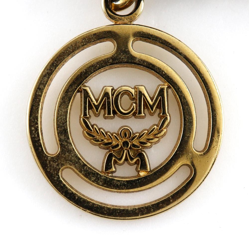 MCM Mini ChainShoulder Shoulder Bag Black Leather Women Used