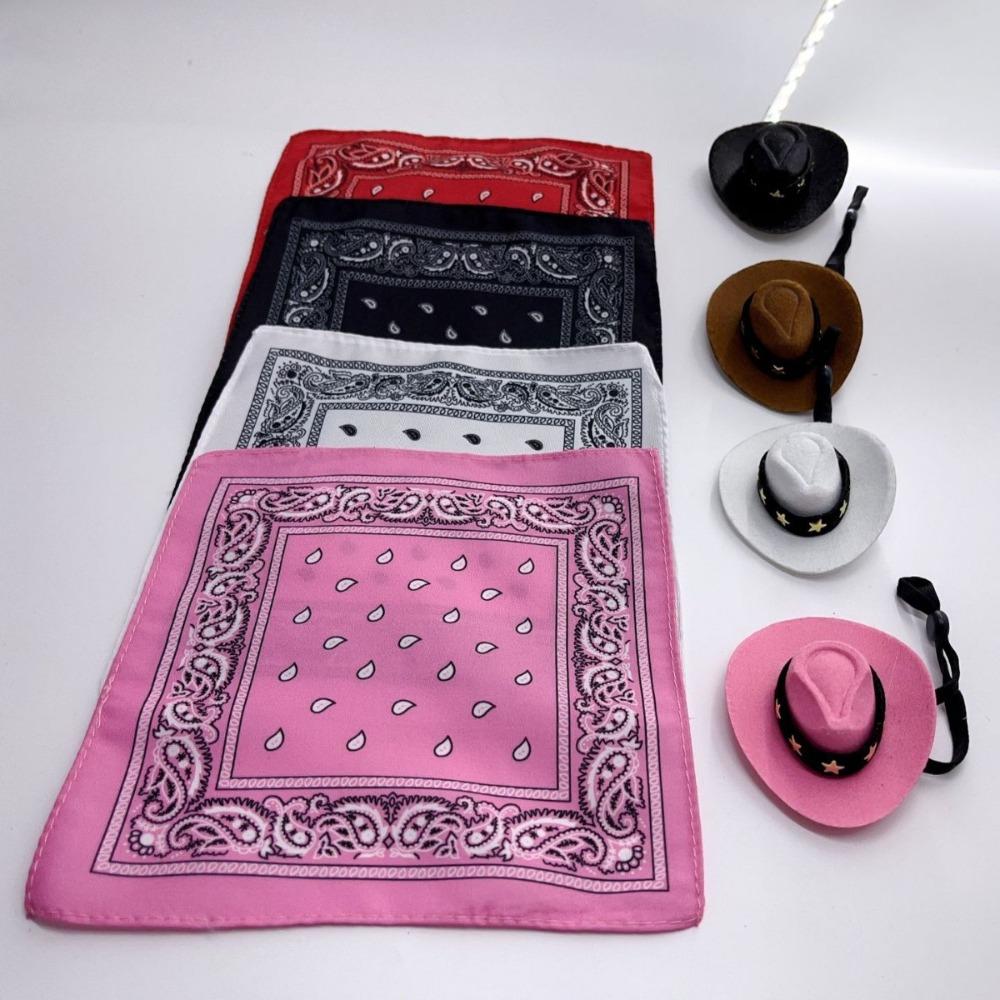 Desktop goose cowboy hat clothing set mini little cowboy hat cashew flower square towel magnet duckling hat