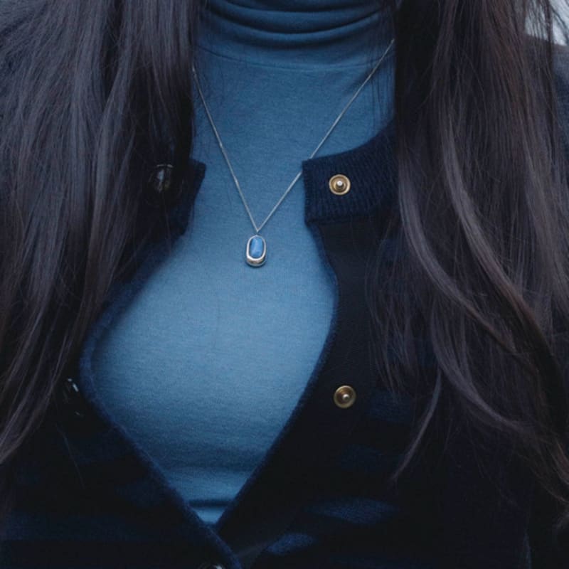 

DOL Square pendant necklace [autumn sky 02] Blue
