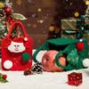 1pcChristmas Gift Bag Party Felt Tote Bag Cute Santa Claus Christmas Tree Red Green Gift Packaging Bag Baking Chocolate Candy Co