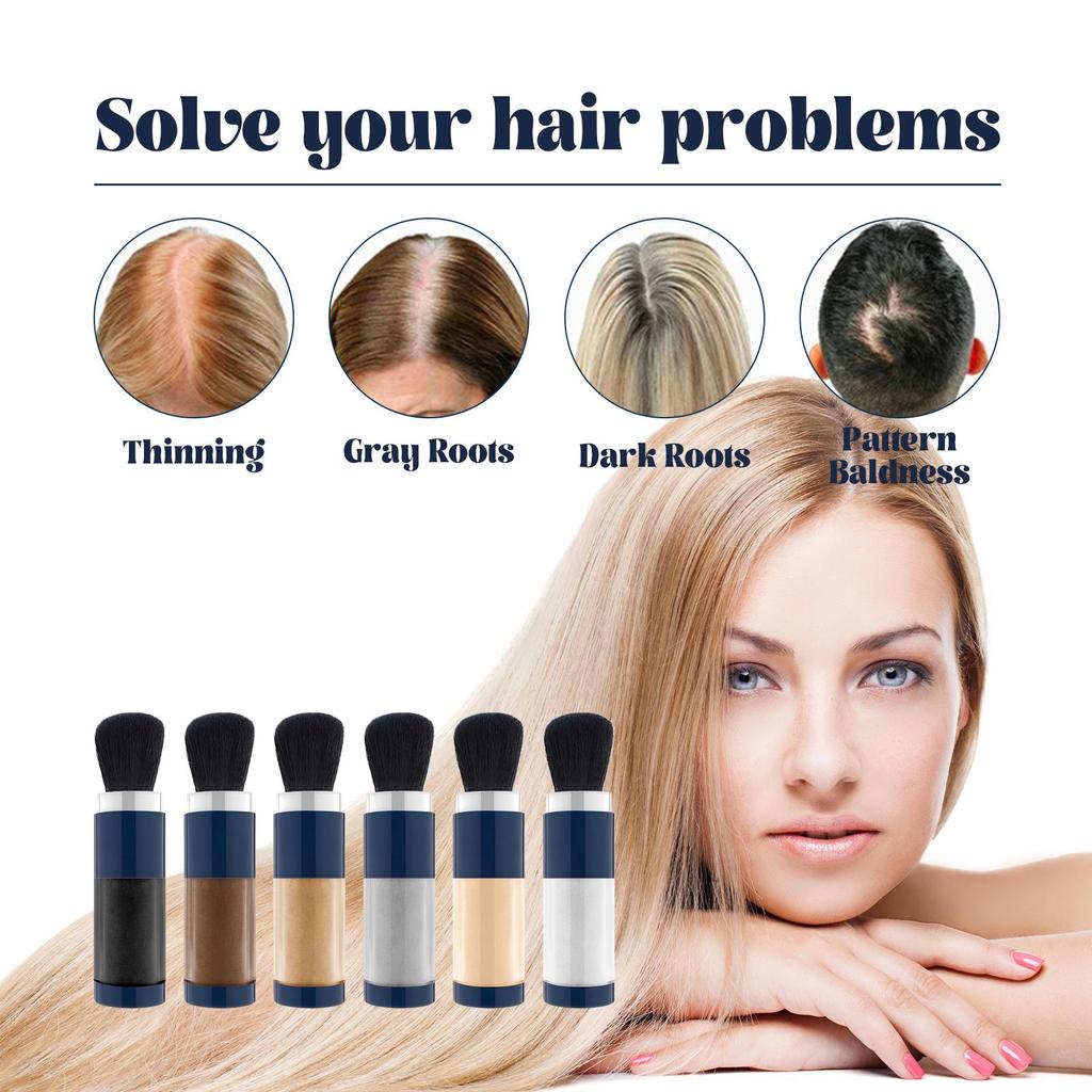 Haaransatzpuder Sofort Schwarzbraun Ansatzabdeckung Flauschig Volumenverleihend Haar Concealer Wasserdicht Ölkontrolle Reparatur Haar Schatten