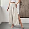 Women's Summer New Solid Colour Senior Open Trousers Temperament Commuter Comfortable Wide Leg Trousers