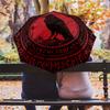 Rune Raven  pattern, automatic folding umbrella, portable and foldable design, 8 ribs, a Christmas or birthday gift.