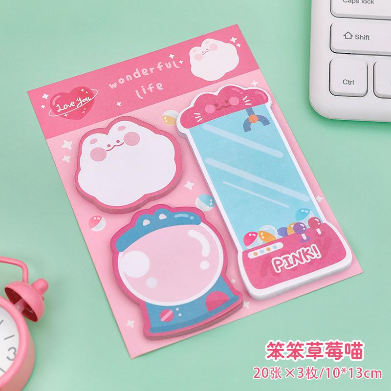 Cute Cartoon Creative Irregular Adhesive Sticky Notes For Student Hand Account 1pcs
