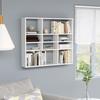 VidaXL Wall Shelf, Hanging Storage Unit, Home Organizer Living Room Interior, White Wood 802939