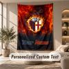 Tapestry Custom Name Text, Wall Hanging Tapestry Home Room DecorBologna FC