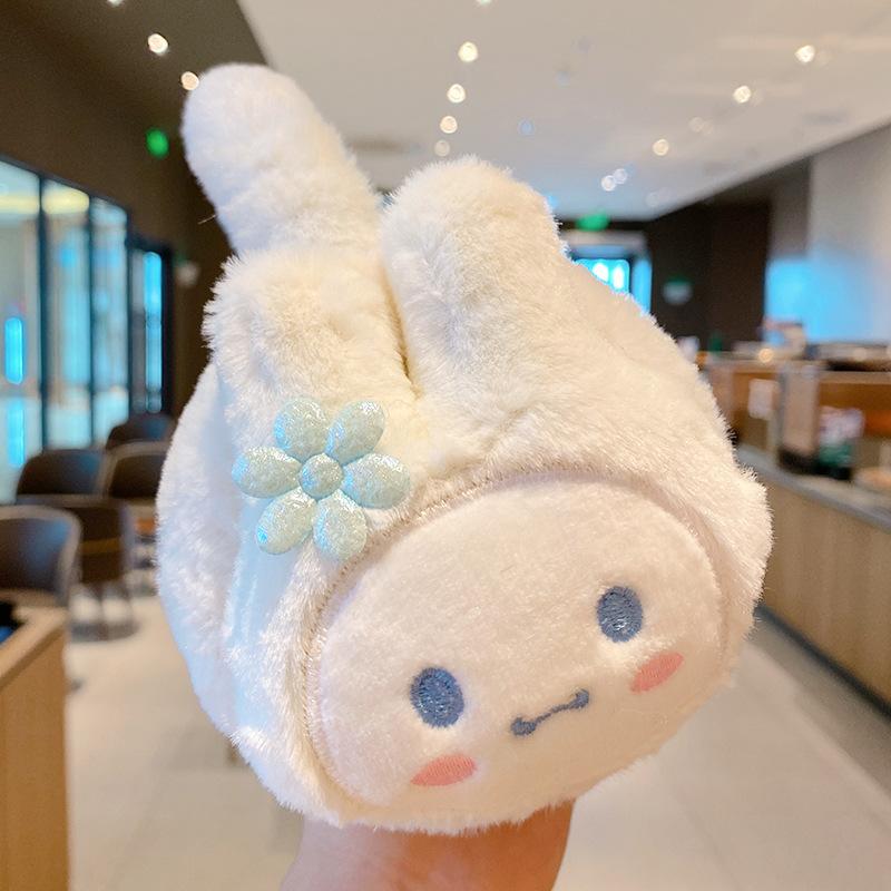 

Детские милые наушники с кроликом для девочек в школе, теплые ветрозащитные наушники для осени и зимы, для младенцев и бархата