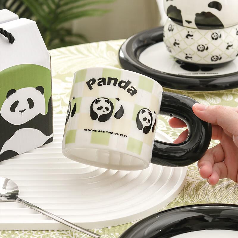 Junshenshi WA Cute Panda Ceramic Mug