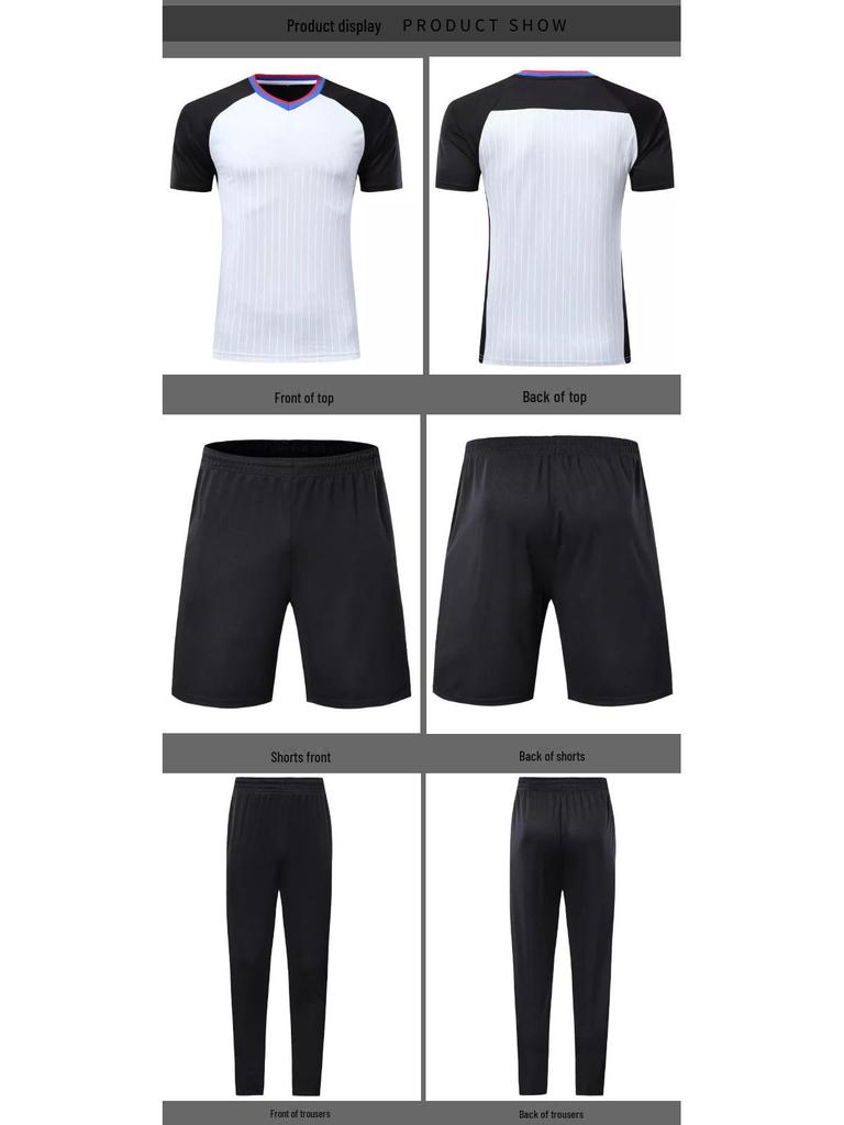 Unisex Basketball-Schiedsrichteruniform: Kurzarm-Oberteil und lange Hose, atmungsaktiver Sportstoff mit Aufdruck