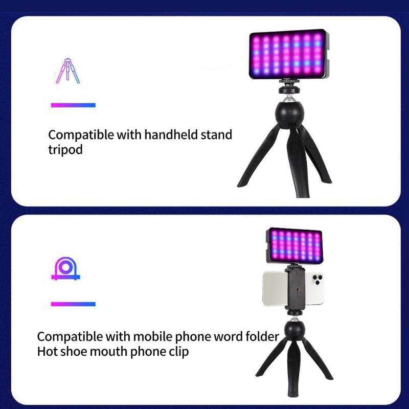 Handy-Licht LED Dimmbares Selfie-Licht für Handy und Kamera mit 1800mAh Akku 3 Lichtmodi für Fotografie Video