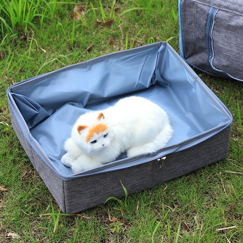 New Oxford Cloth Cat Litter Box Is Foldable Waterproof Portable And Waterproof For Travel And Outings