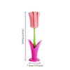 1 Stück Tulpenform Langer Griff Tassenreinigungsbürste mit Basis Abnehmbarer Schwamm Ersatzkopf Tassenbürste Tassenwäscher