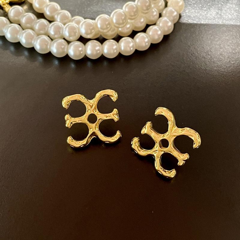 

French Retro Pearl Beaded Necklace & Earring Set - Light Luxury Court Style for Women