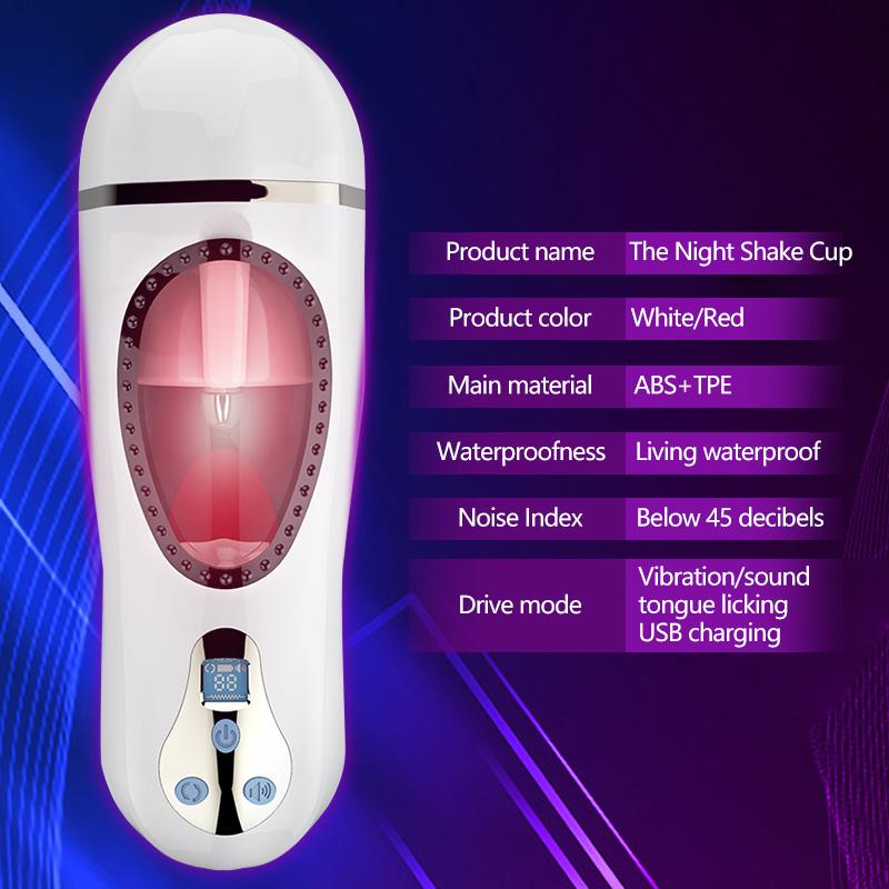 Male Automatic Masturbator Sex Machine Licking Oral Blowjob Deep Throat Vagina Pussy Sucking Masturbation Cup Sex Toys For Men