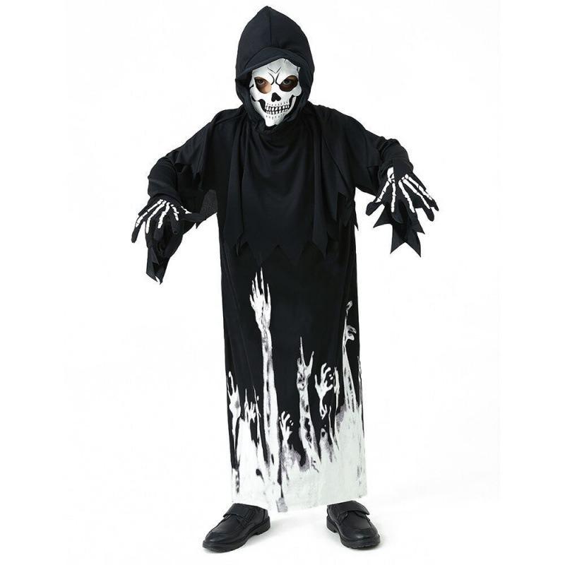 Halloween party cosplay costumes, children's ghost costumes that glow in the dark