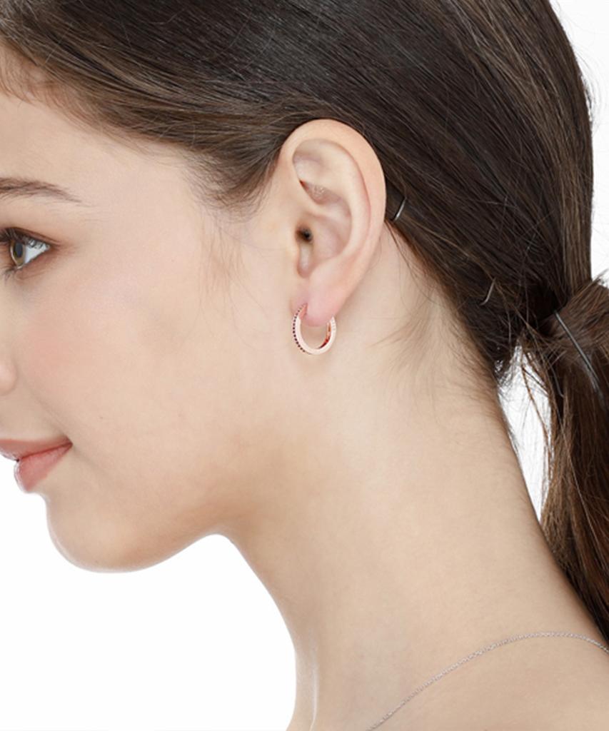 Ellejewelry Basic 14K Gf One-Touch Ring Earrings Elgpee230