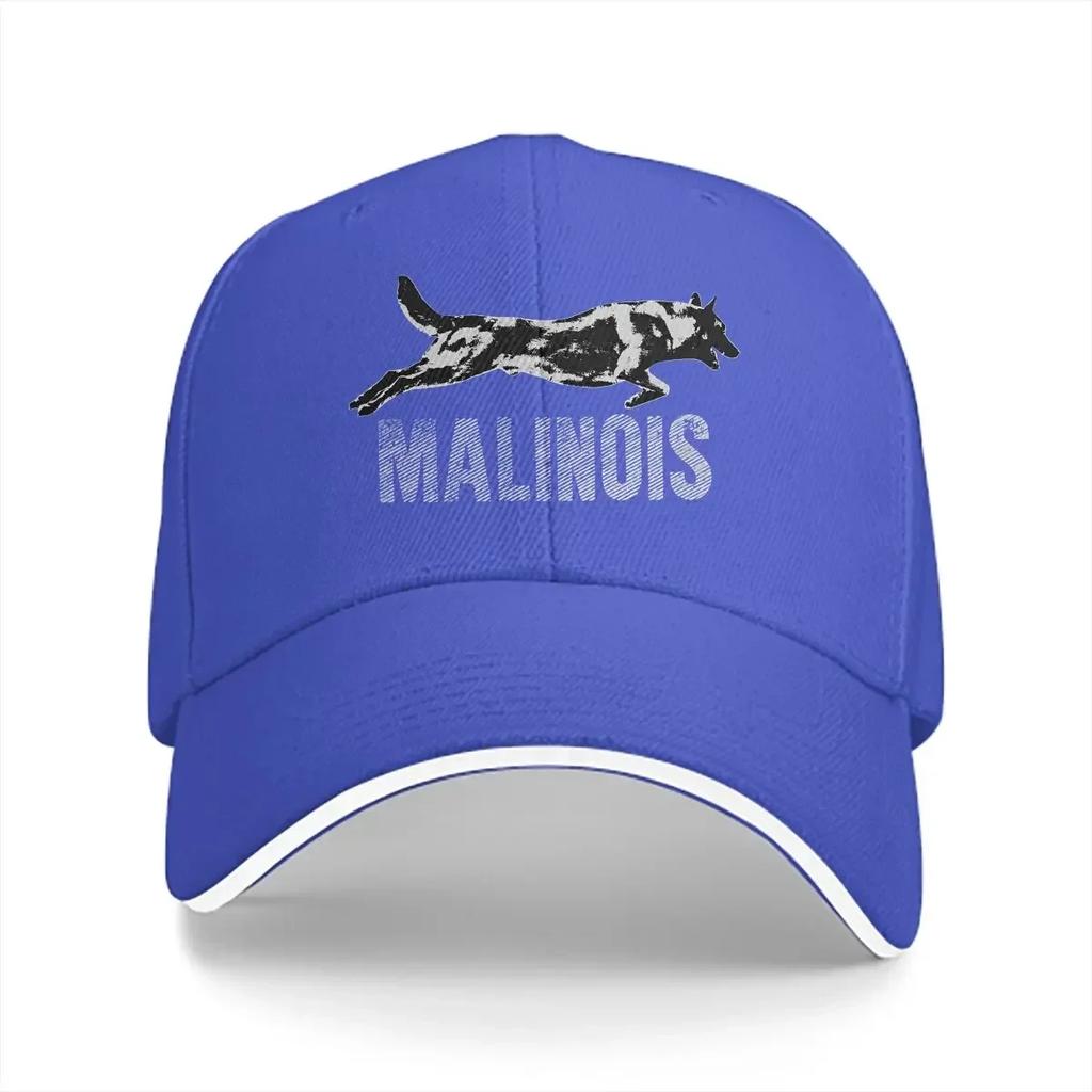aWashed Men's Baseball Cap Malinois Belgian Shepherd Trucker Snapback Caps Dad Hat K-9 Unit Police Dog Golf Hats