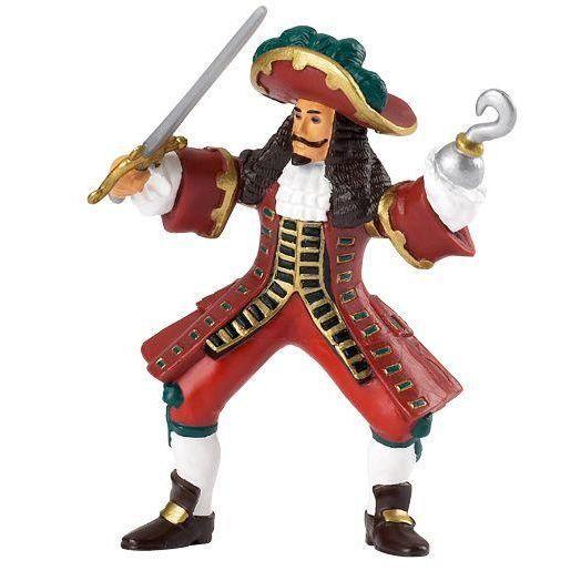 Figurine Capitaine pirate - PAPO - Rouge - Garçon - 3 ans et plus - Intérieur