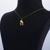 Stainless Steel Initial Letter Cat Pendant Necklace for Women Gold Color Animal Alphabet Necklaces Charm Fashion Jewelry Gifts